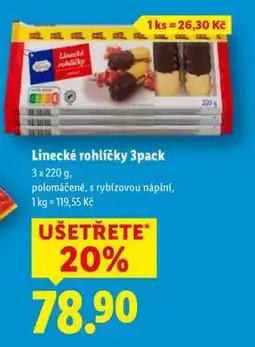 Lidl Linecké rohlíčky 3pack nabídka