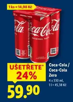 Lidl COCA-COLA, COCA-COLA ZERO nabídka