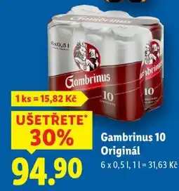 Lidl Gambrinus 10 Originál nabídka