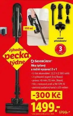 Lidl SILVERCREST Aku tyčový a ruční vysavač 2 v 1 nabídka