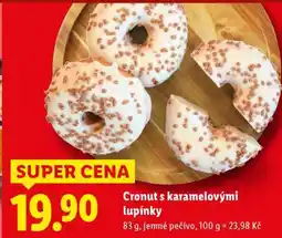 Lidl Cronut s karamelovými lupínky nabídka