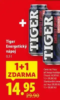 Lidl TIGER Energetický nápoj nabídka