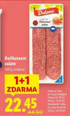 Lidl Dulano Delikatesní salám nabídka
