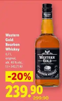 Lidl WESTERN GOLD BOURBON WHISKEY nabídka