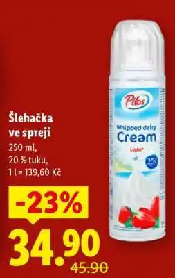 Lidl Šlehačka ve spreji nabídka