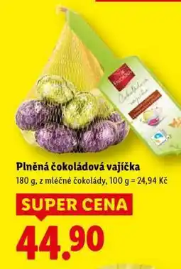 Lidl Plněná čokoládová vajíčka nabídka