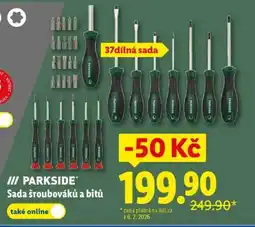 Lidl PARKSIDE Sada šroubováků a bitů nabídka