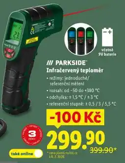 Lidl PARKSIDE INFRAČERVENÝ TEPLOMĚR nabídka