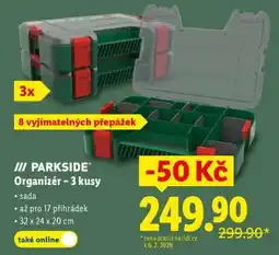 Lidl PARKSIDE Organizér – 3 kusy nabídka