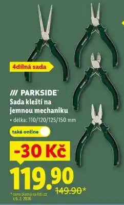 Lidl PARKSIDE Sada kleští na jemnou mechaniku nabídka