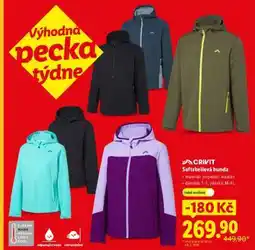 Lidl CRIVIT SOFTSHELLOVÁ BUNDA nabídka