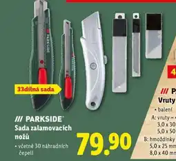Lidl PARKSIDE Sada zalamovacích nožů nabídka
