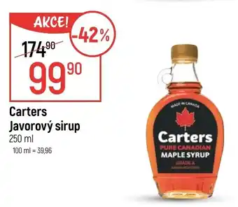 Globus Carters Javorový sirup nabídka