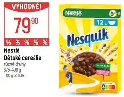 Globus Nestlé Dětské cereálie nabídka