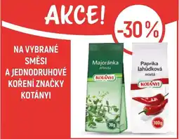 Globus Na vybrané směsi a jednodruhové koření značky kotányi nabídka
