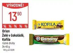 Globus Orion Želé v čokoládě, Kofila nabídka