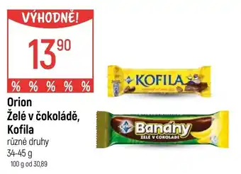 Globus Orion Želé v čokoládě, Kofila nabídka