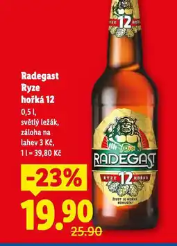 Lidl Pivo radegast ryze hořká 12 nabídka