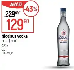 Globus Nicolaus vodka extra jemná 38% nabídka
