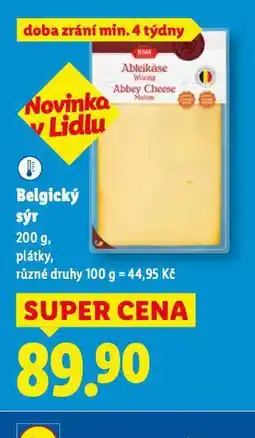 Lidl Belgický sýr plátky nabídka