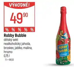 Globus ROBBY BUBBLE dětský sekt nealkoholický jahoda, broskev, jablko, malina, hrozno nabídka