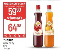 Globus YO sirup nabídka