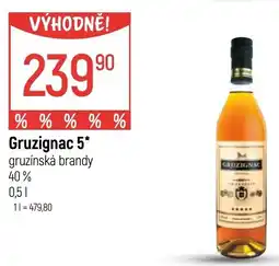 Globus Gruzignac 5* gruzínská brandy 40% nabídka
