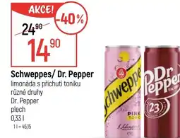 Globus Schweppes/Dr. Pepper nabídka