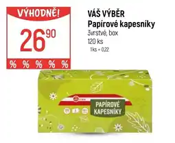Globus VÁŠ VÝBĚR Papírové kapesníky nabídka