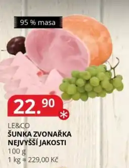 Potraviny CZ LE&CO Šunka zvonařka nejvyšší jakosti= nabídka