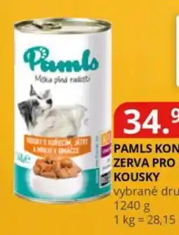 Potraviny CZ Pamls konzerva pro psy kousky nabídka