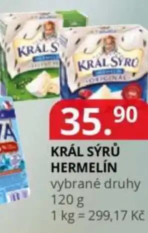 Potraviny CZ Král Sýrů hermelín nabídka
