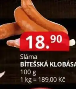 Potraviny CZ Sláma Bítešská klobása nabídka