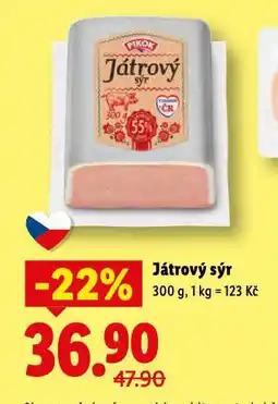 Lidl Játrový sýr nabídka