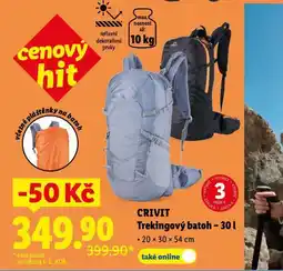 Lidl Trekingový batoh 30 l nabídka