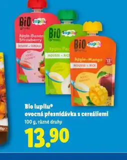 Lidl Bio lupilu ovocná přesnídávka s cereýliemi nabídka