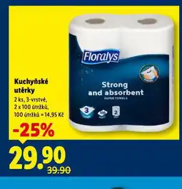 Lidl Floralys kuchyňské utěrky nabídka