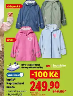 Lidl Dětská nepromokavá bunda nabídka