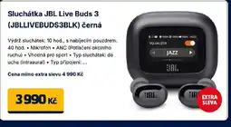 Datart Sluchátka JBL Live Buds 3 (JBLLIVEBUDS3BLK) černá nabídka
