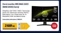 Datart Herní monitor MSI MAG 242C (MAG 242C) černý nabídka