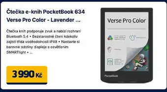 Datart Čtečka e-knih PocketBook 634 Verse Pro Color - Lavender nabídka