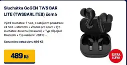 Datart Sluchátka GoGEN TWS Bar Lite (TWSBARLITEB) černá nabídka