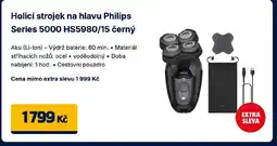 Datart Holicí strojek na hlavu Philips Series 5000 HS5980/15 černý nabídka