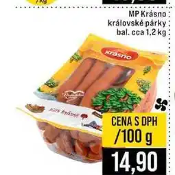 Jip MP Krásno královské párky bal. cca 1,2 kg 100g nabídka
