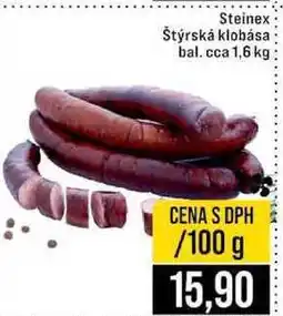 Jip Steinex Štýrská klobása bal. cca 1,6 kg 100g nabídka