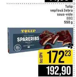 Jip Tulip vepřová žebra sous-vide BBQ nabídka
