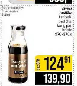 Jip Živina omáčka teriyaki pad thai kung pao hoisin nabídka