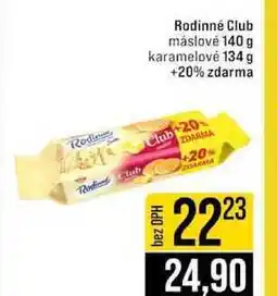 Jip Rodinné Club máslové 140 g karamelové 134 g +20% zdarma nabídka