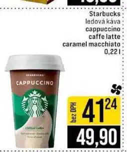 Jip Starbucks ledová káva cappuccino caffe latte caramel macchiato nabídka