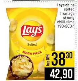 Jip Lays chips salted fromage strong chilli+lime 190-200 g nabídka